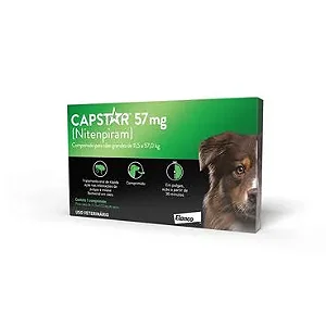 Antipulgas Capstar 57mg Para Caes De 11,4 A 57 Kg 1 Comprimido