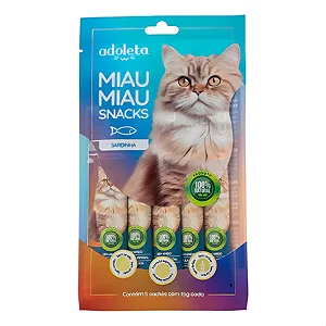 Adoleta Miau Miau Snacks Sardinha 5x15g