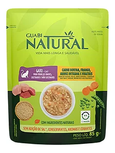 Guabi Natural Sache Gato Adulto Car/fra/arroz 85g