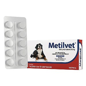 Anti-Inflamatório Metilvet 40mg 10 comprimidos