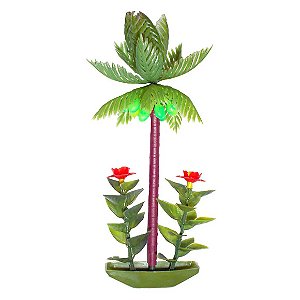 Planta Plástica para Aquário Coqueirinho Tudo Pet Único