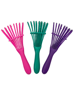 Escova Polvo Multifuncional para Cabelos Cacheados e Crespos para Desembaraçar e para Fitagem