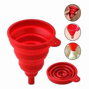 Funil Retrátil Silicone Dobrável Cozinha