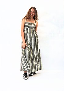 VESTIDO MIDI EM LINHO