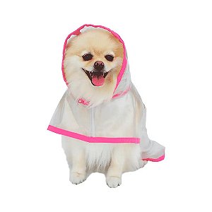 Capa de Chuva para Cachorro Rosa Bichinho Chic N° 03