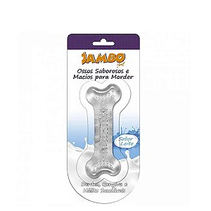 Brinquedo Osso Silicone Boninho Leite Jambo M