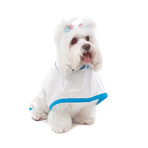 Capa de Chuva para Cachorro Azul Bichinho Chic N° 07