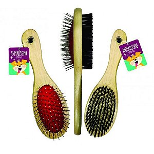 Escova Dupla De Madeira G Animalissimo