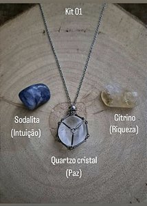 Colar Cestinho com Pedras