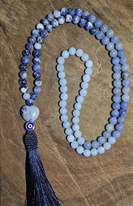 Japamala Sodalita + Agua Marinha e Agata