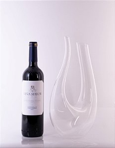 Kit Decanter + Vinho Tinto Fino Seco Viña Mayor Ribera Del Duero 2021 750ml