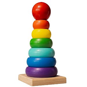 Pirâmide Educativa Wooden Pyramid 99 Toys