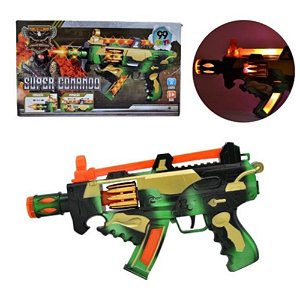 Brinquedo Em Plástico Arma Com Luz E Som