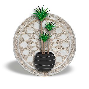 Mini Quadro 3D - Vaso de planta Yucca