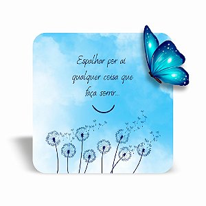 Mini Quadro 3D - Borboleta azul espalhar alegria