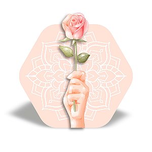 Mini Quadro 3D - Flor Gesto de Amor