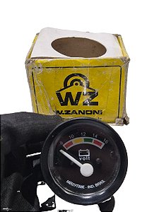 Relógio Indicador Voltímetro Dynapac 8 à 16 Volts Visor 52mm Novo de Época Marca W Zanoni