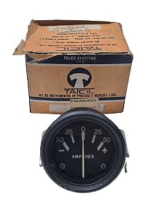 Relógio Marcador Amperes Amperímetro Visor 52mm Valmet e Adaptação Painel Redondo -50 +50 Amperes