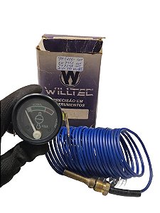 Relógio Indicador Temperatura Termômetro De Água Mecânico Visor 52mm cabo 5M Caterpillar Novo de Época