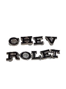 Emblema Letras Chevrolet Bigode Opala Comodoro 75 até 79 Preto Novo de Época