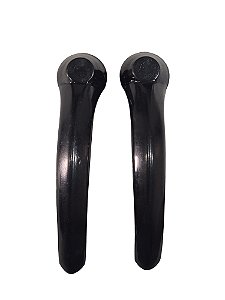 Par Maçaneta Interna Porta Plastica Preta Kombi até /97 Universal 20142 VW 231837225Z06 Novo de Época