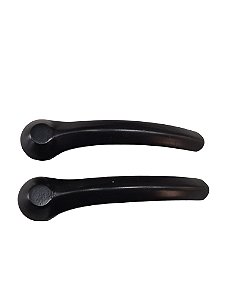 Par Maçaneta Interna da Porta Dianteira Metal Preta Kombi até /97 Universal 20254 VW 231837225 Novo de Época