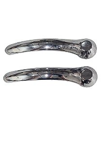 Par Maçaneta Interna Porta Kombi até /97 Cromada Metal Universal 20129 Novo de Época