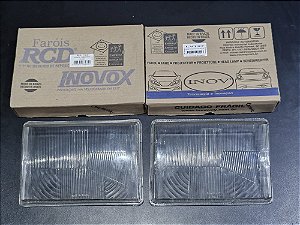 Par Lente Vidro Farol Lado Esquerdo Direito Chevette Chevy 83 até 93 Marca RCD LV197 LV198