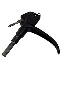 Maçaneta Externa da Porta do Meio Com Chave Preto VW Kombi Clipper 75 a 96 Original Morcego Universal 20452