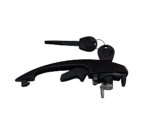 Maçaneta Externa Porta Com Chave Preta VW Brasília Variant2 VW Sedan Fusca 1300 após 77