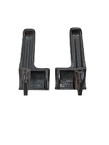 Par Maçaneta Interna da Porta Direita Esquerda Plástica Preta Gol Voyage Parati Saveiro G1 Santana Quantum até 86