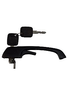 Maçaneta Externa da Porta Diant. Metal Preto C/Chave Original VW Kombi 75/13 Worker 81/18 Delivery 81/18 Universal 20451