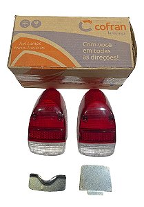 Par de Lente de Lanterna Traseira VW Fusca 1300 e 1500 1976 a 1978 Marca Cofran 000217220
