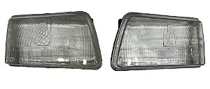 Par de Lentes Vidro Com Suporte Prolongador Corcel II Belina II Del Rey Pampa 85 a 96 BI IODO CIBIÉ 0443342 0443332