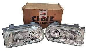 Par Farol Principal Dianteiro Foco Duplo Volkswagen Gol GTI Parati Saveiro G2 de 95 a 99 Original Cibié 6001942 6001952