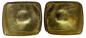 Par Farol LD Direito LE Esquerdo Amarelo BI IODO Chevette 1980 a 1982 Original CIBIE 700646 700647 Novos de Época