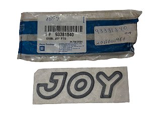 Emblema Joy Porta GM Corsa Novo Hatch Sedan Flex Novo Sedan JOY 05 a 07 Original GM 93381840 Novo de Época