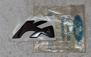 Emblema Tampa Traseira Ford Ka Cromado Original Ford XS51B42528CAZPA Novo de Época