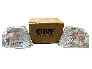 Par de Lanterna Seta Pisca Dianteira do Lado Direito e Esquerdo Cristal do VW Santana Quantum 1991 a 1995 CIBIÉ 0450002