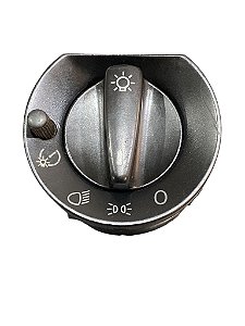 Interruptor Chave de Luz Rotativo 12V VW Gol Parati Saveiro Santana Quantum Original VW 373941534E C/Reostato C/Detalhe