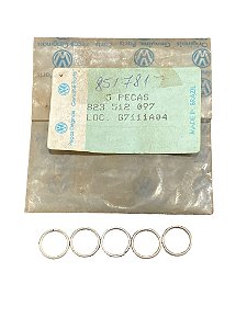 Conjunto de Anel Elástico Amortecedor do Traseiro do VW Gol Santana Spacefox Original VW 823512097 Novo de Época