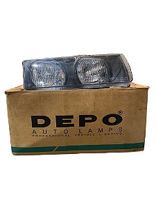 Farol Dianteiro Lente Lisa do Lado Direito da BMW Série 3 E36 Sedan e Coupé de 1992 a 1999 DEPO 3441102RUS Novo de Época