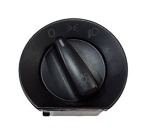 Interruptor Chave de Luz Rotativo 12V VW Gol 96 a 99 Parati 96 a 99 Saveiro 97/00 Original VW 373941534D Logo VW Raspada
