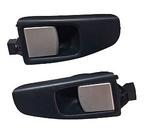 Par Maçanetas Internas da Porta Traseira Fiat Idea 11 a 16 Originais Fiat 100167993 Novas de Época