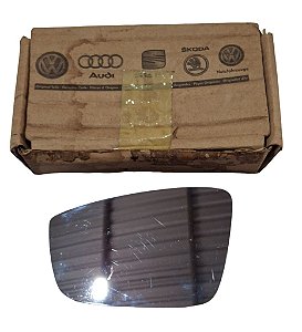 Lente do Espelho Retrovisor Externo Lado Esquerdo/Motorista Original VW Gol Voyage Saveiro 2009 a 2012 VW 272134013