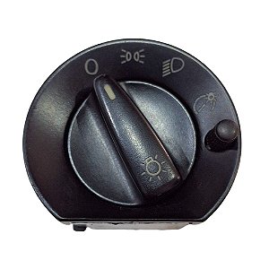 Interruptor Chave de Luz Rotativo 12V VW Gol Parati Saveiro Original VW 373941534E C/Reostato C/Detalhe