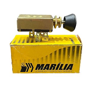 Interruptor Chave Luz Liga Desliga 3 Posições 4 T C/ Parafusos Brasília Fusca Kombi TL Variant Original Marília 11006