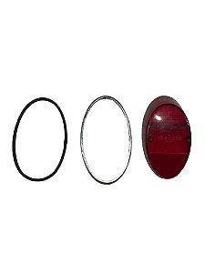 Conjunto de Lanterna Lente Ruby Traseira VW Fusca 1200 e 1300 Nova de Época