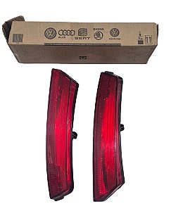 Par do Refletor de Para-choque Vermelho Traseiro do VW Fox de 2010 a 2014 Original VW 5Z6945105 5Z6945106