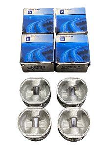 Kit Jogo Com 4 Pistões 050mm Motor 1.6 16v MPFI Corsa Pickup 1996 a 2003 Original GM 93272584 Novo de Época